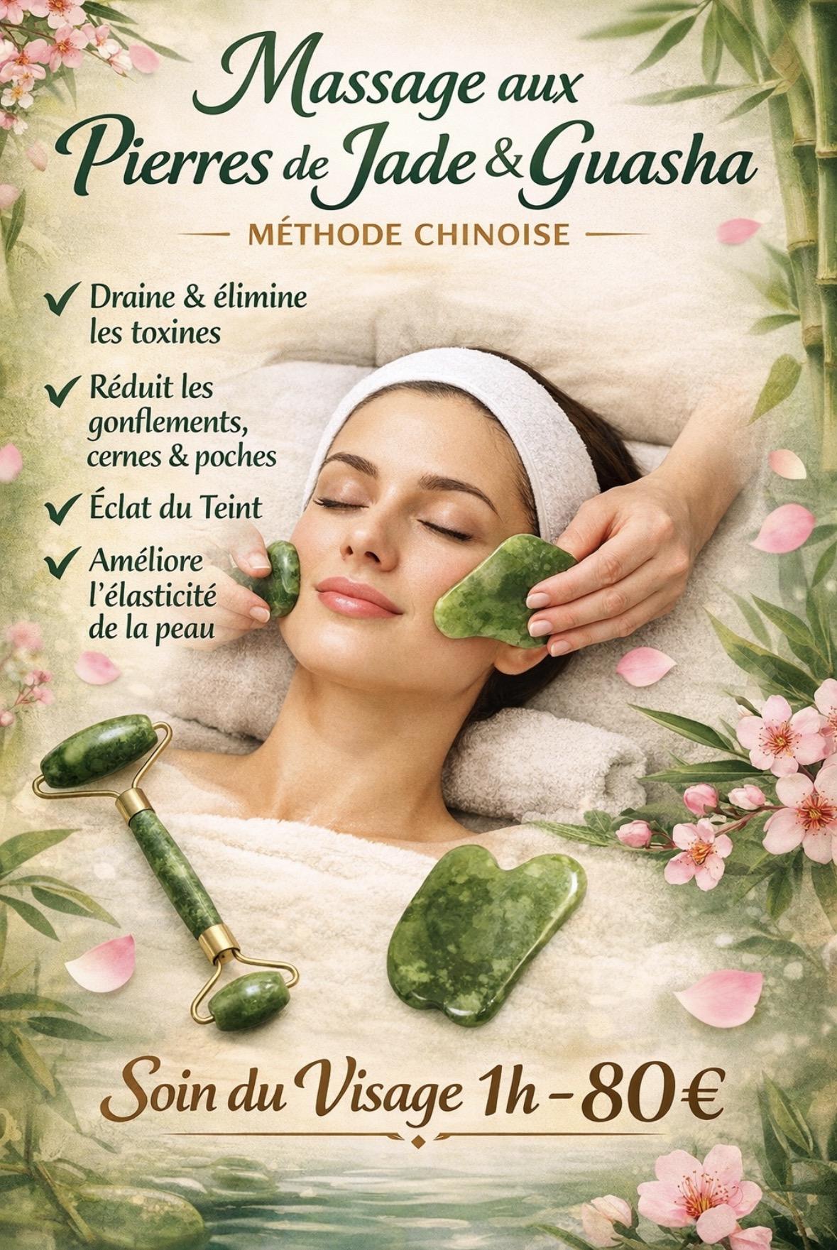 Soin visage aux pierres de Jade et Guasha